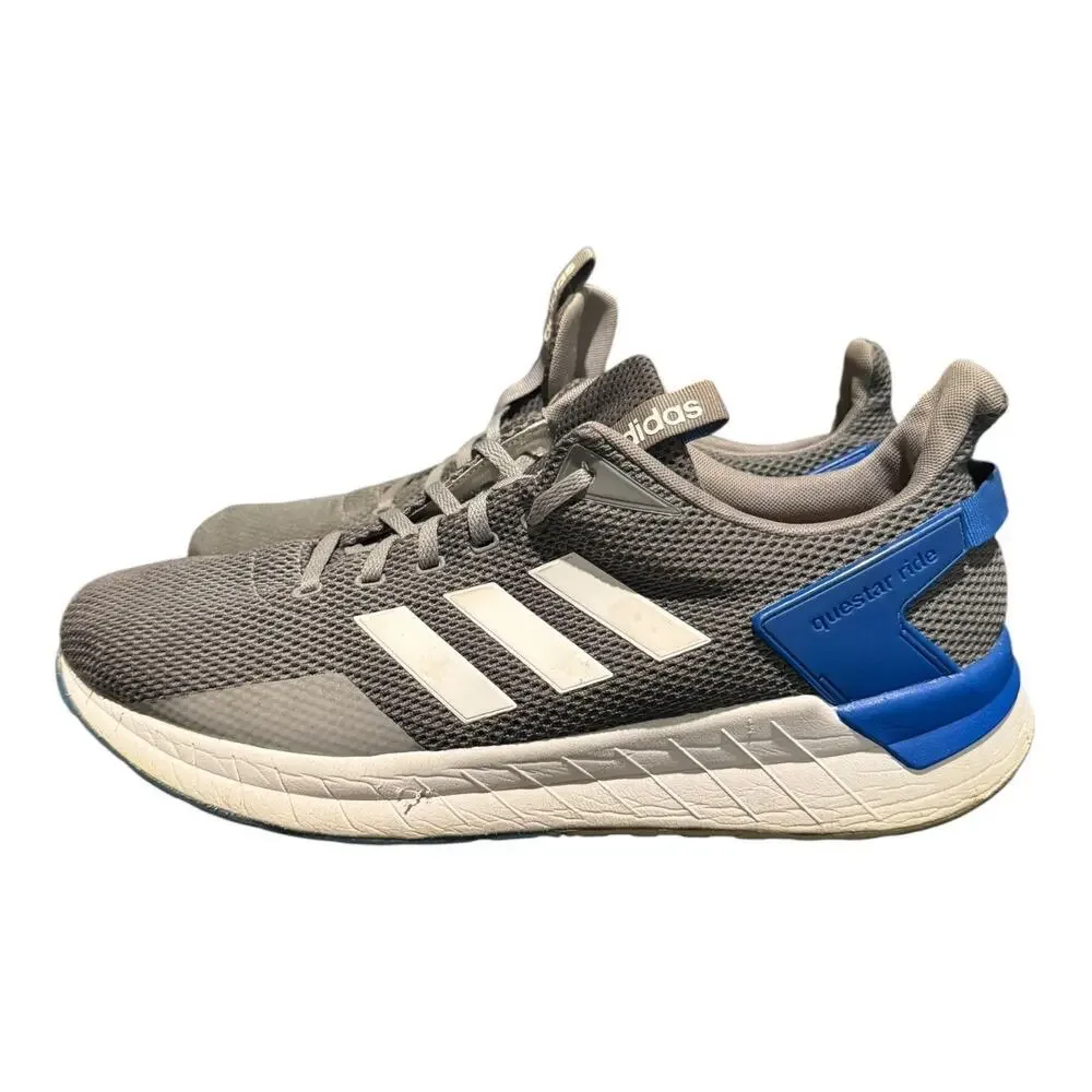 Adidas Questar Ride Men's Size 13 Gray Blue Athletic Running Sneakers